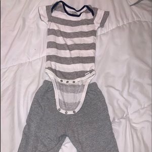 Onesie with grey sweat pants